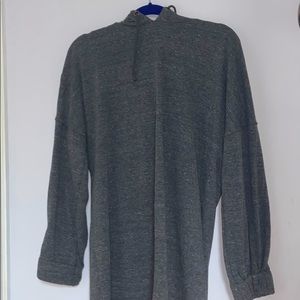 Gray mid length sweatshirt dress